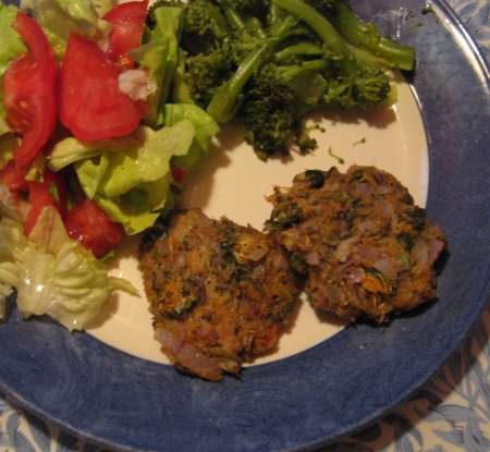 Dandelion patties served up